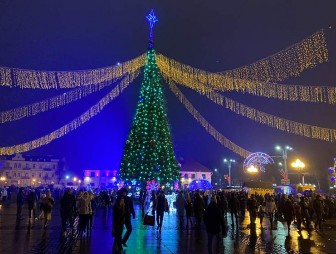 В Гродно разноцветными огнями заиграла главная елка области. 7 декабря на площади Ленина включили праздничную иллюминацию, а в парке имени Жилибера открыли аллею дизайнерских елок