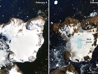 NASA показало, как тает лед в Антарктиде