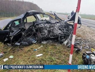 Автотрагедия в Гродненском районе: 1 человек погиб, 2 в больнице