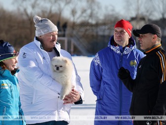 Лукашенко посещает республиканские соревнования среди юношей и молодежи по биатлону и лыжным гонкам