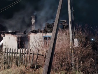 В Мостах горел нежилой дом. Причина устанавливается