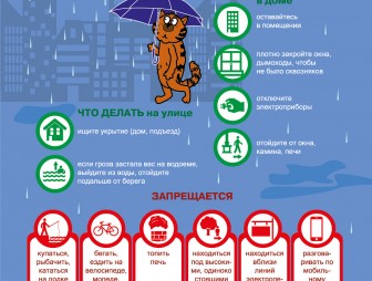 МЧС рекомендует во время грозы принять меры предосторожности