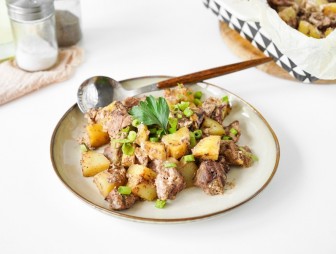 Печень в духовке с картофелем