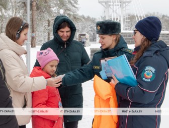 Лёд беспечность не прощает: ОСВОД и МЧС провели совместный рейд по мостовским водоёмам