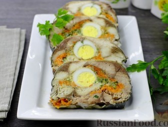 Рулет из скумбрии