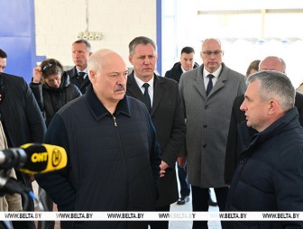 Сельское хозяйство и 'кондитерка'. Александр Лукашенко приехал в Наровлянский район