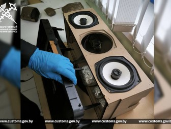 Гродненские таможенники пресекли ввоз на территорию ЕАЭС 2 кг особо опасного психотропного вещества, спрятанных внутри музыкальной колонки
