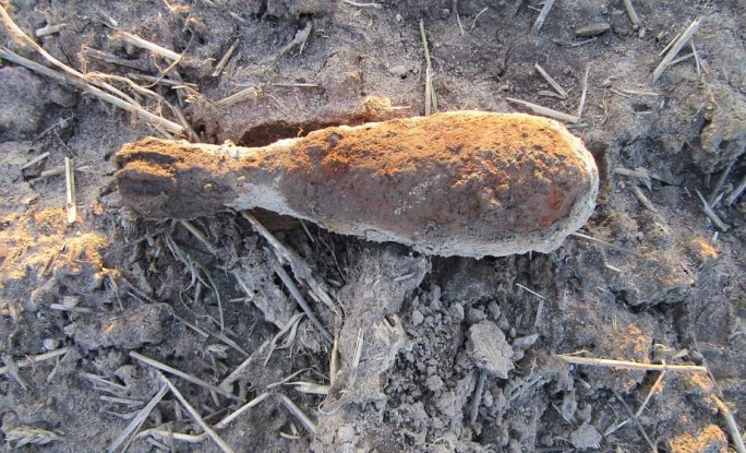 В Волковыске рабочие нашли минометный снаряд