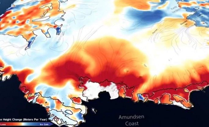 NASA на видео показало масштабы таяния ледников в Антарктиде