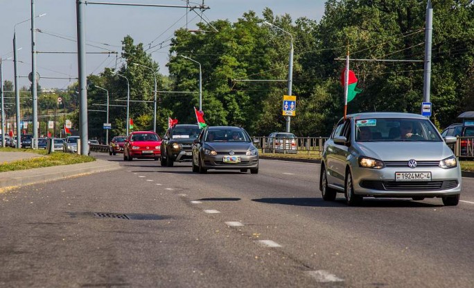 Молодежный автопробег 'За БЕЛАРУСЬ!' прошел в Гродно