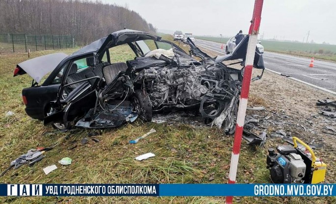 Автотрагедия в Гродненском районе: 1 человек погиб, 2 в больнице