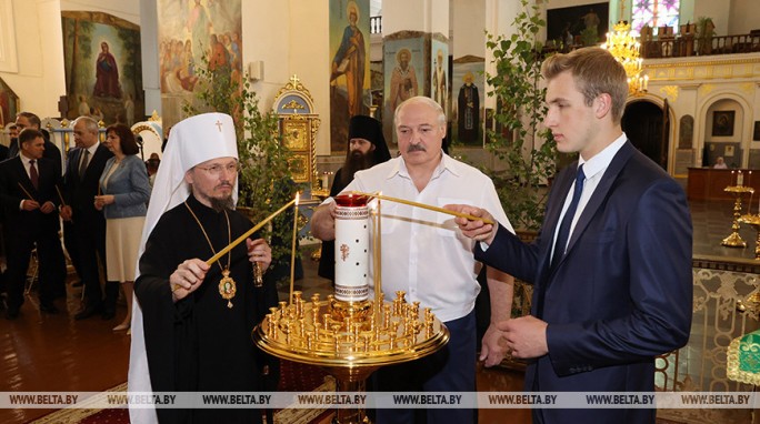 Лукашенко посещает Свято-Успенский Жировичский мужской монастырь