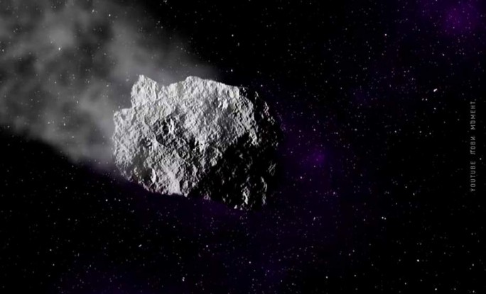 К Земле летит огромный астероид. При столкновении с планетой он может вызвать глобальную катастрофу