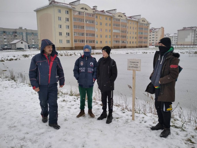 В Мостовском районе введён запрет выхода на лёд