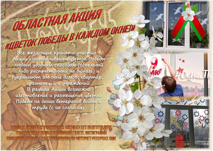 Мостовщина присоединилась к областной акции 'Цветок Победы в каждом окне'