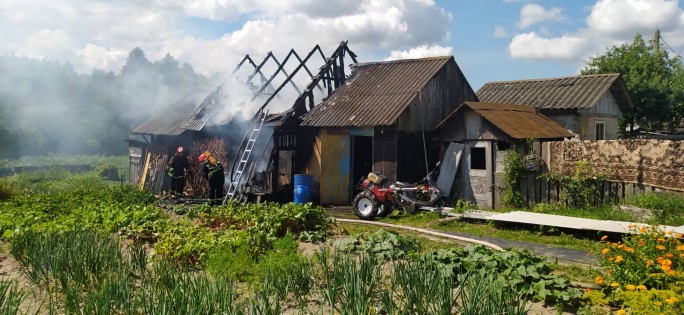 Пожар в деревне Деньковцы
