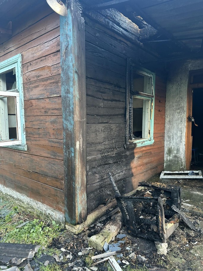Пожар жилого дома в аг. Стрельцы Мостовского района