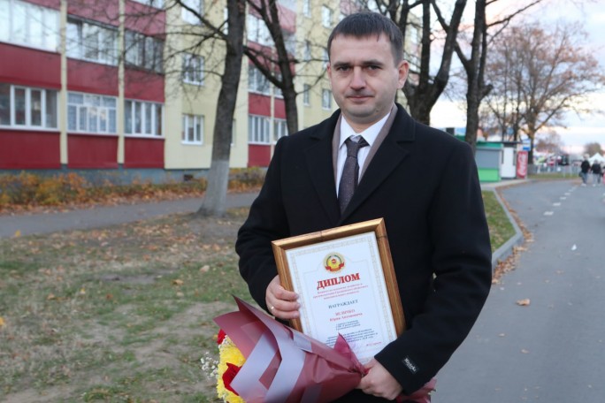 Юрий Величко, главный агроном СПК «Гродненский» Гродненского района, занявший 1 место в областном соревновании за достижение высоких показателей в уборке урожая зерновых и зернобобовых растений в 2024 году