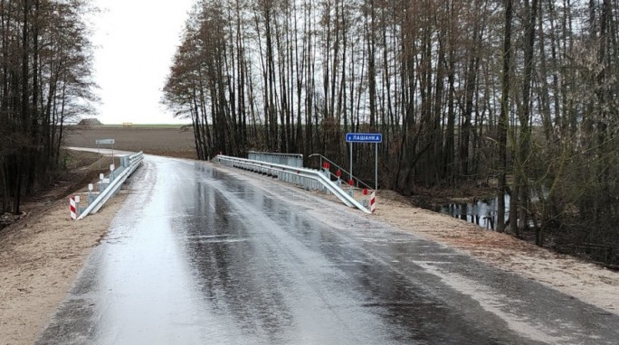 В Гродненской области восстановлен мост, поврежденный сильным ливнем в августе