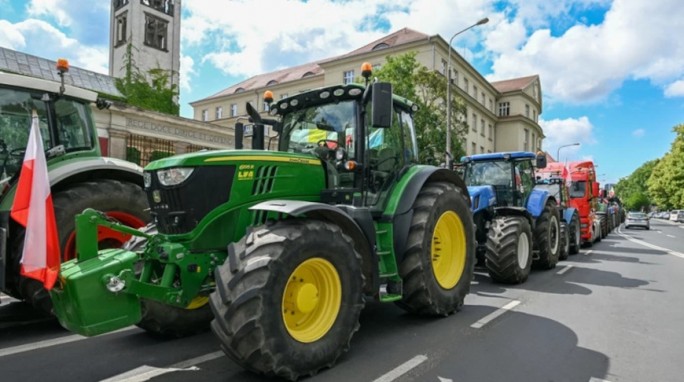 В Польше фермеры провели акцию протеста против аграрной политики правительства