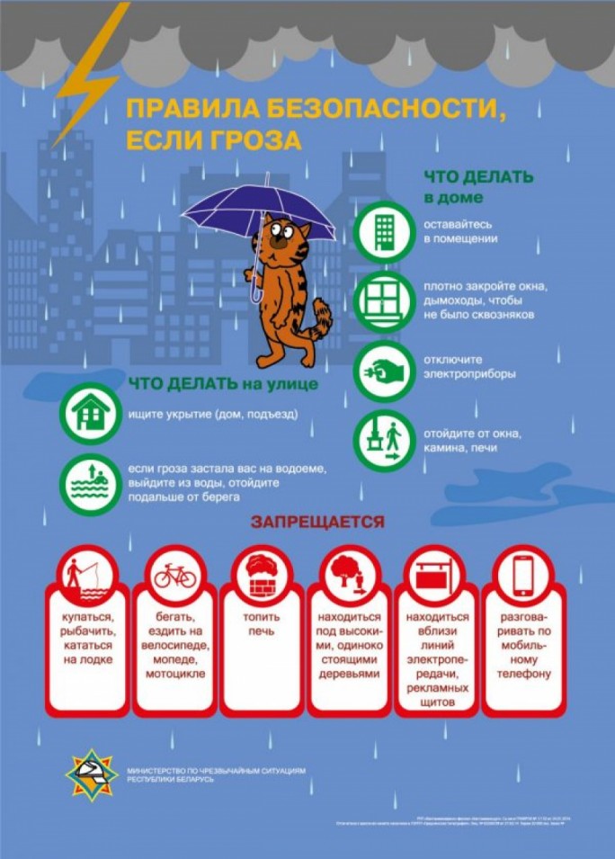 Правила безопасности во время грозы
