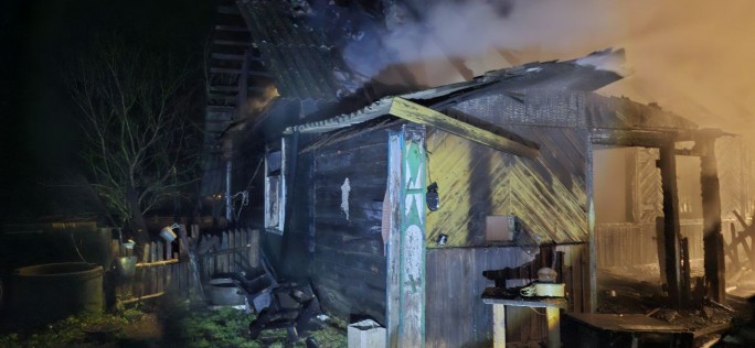 Пожар в деревне Стукалы