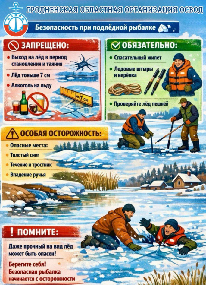 Безопасность прежде всего: правила подлёдной рыбалки