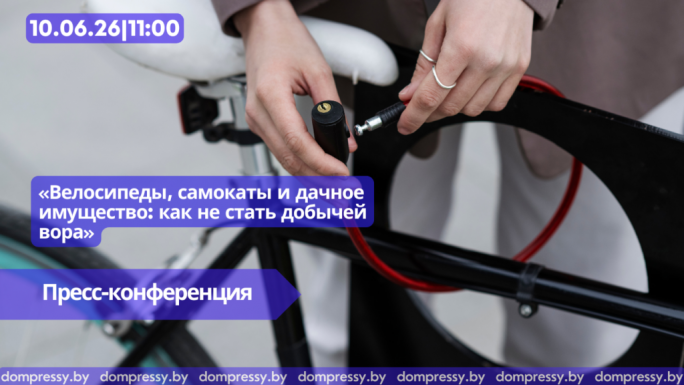 Пресс-конференция «Велосипеды, самокаты и дачное имущество: как не стать добычей вора»