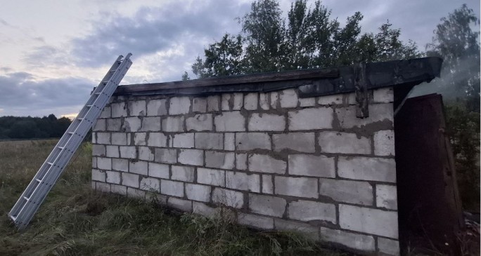 Возгорание в гараже